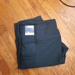 NEW Old Navy High Rise Leggings, 7/8 Ankle, Powersoft, XXL, Dark Green w/Pockets